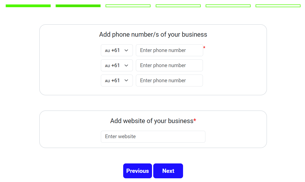 Step 5 — Contact & Website